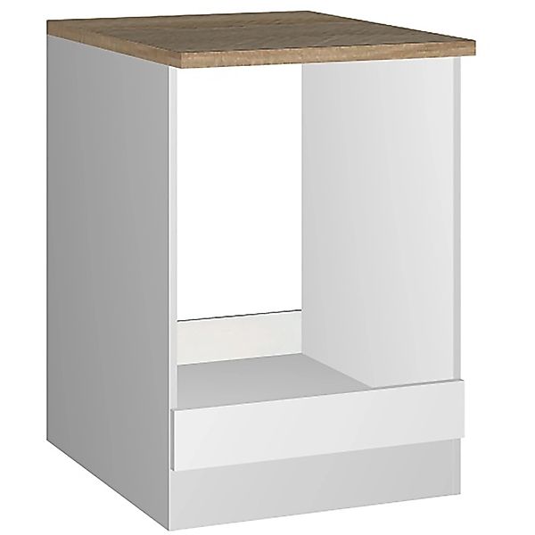 Held Möbel Küchen-Herdumbauschrank Mailand 60 cm Hochglanz Weiß/Weiß günstig online kaufen