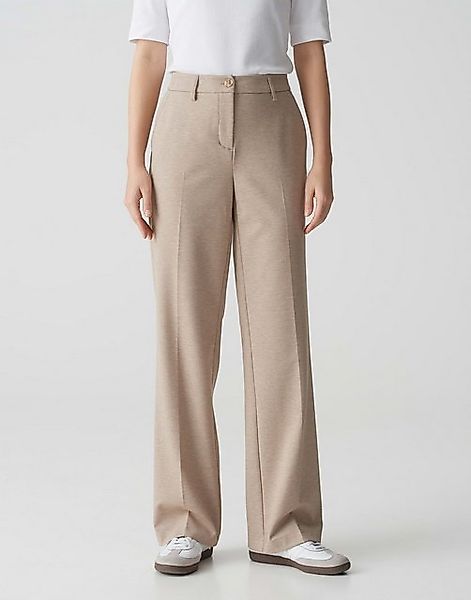 OPUS Anzughose Wide Leg Pants MAUNO CITY mit dezenter Struktur Sweatware günstig online kaufen