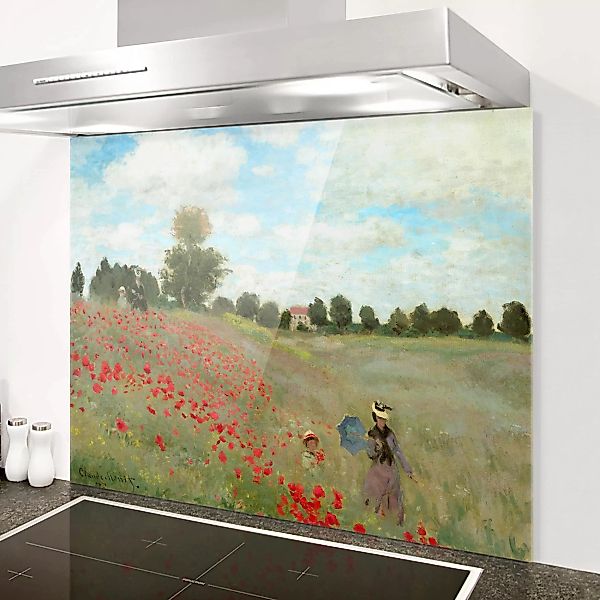 Spritzschutz Claude Monet - Mohnfeld bei Argenteuil günstig online kaufen