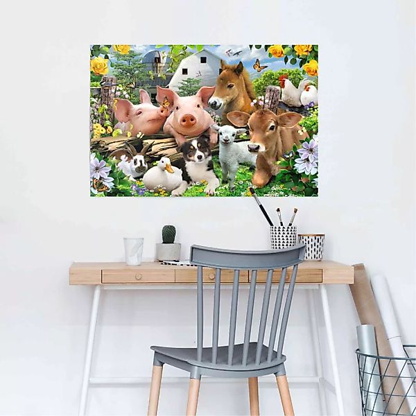 Reinders Poster "Bauernhoftiere Niedlig - Fröhlich", (1 St.) günstig online kaufen