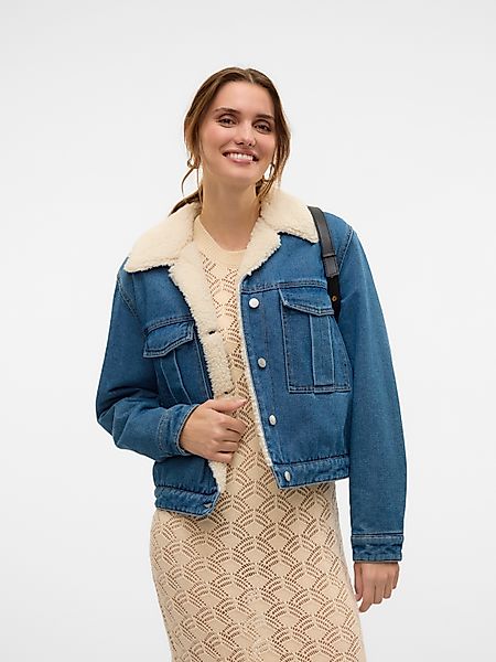 Vero Moda Jeansjacke "VMGISLA LS TEDDY DNM JACKET GU3280" günstig online kaufen