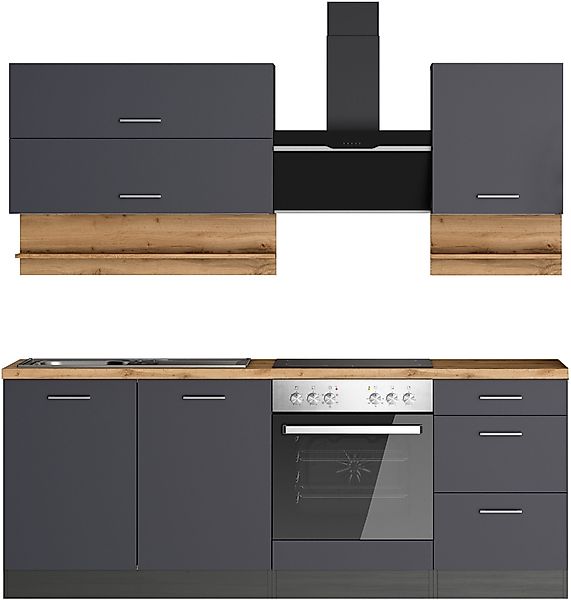 KOCHSTATION Küchenzeile KS-Milan, 210 cm breit, günstig online kaufen