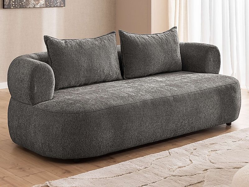 Home affaire 3-Sitzer "LUSSAC 3-Sitzer Design-Sofa mit Zierkissen, Maße B/T günstig online kaufen