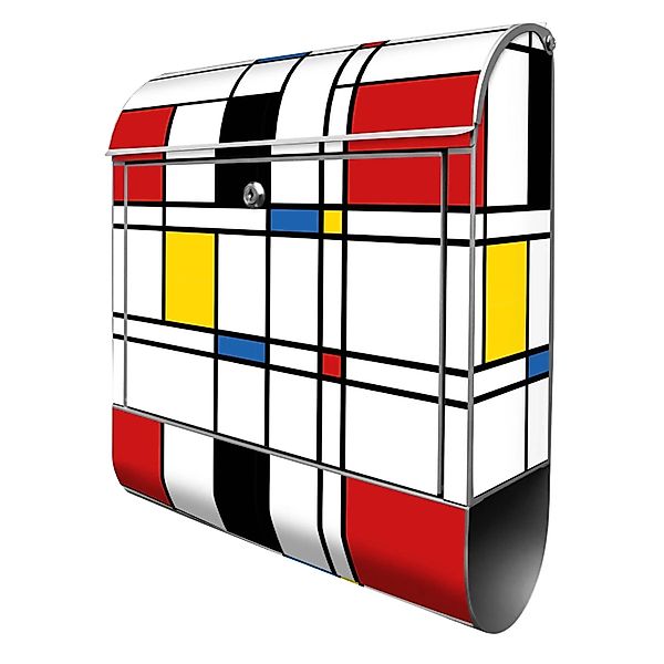 Banjado Design Briefkasten Silber Pulverbeschichtet 39x47x14cm 2 Schlüssel günstig online kaufen