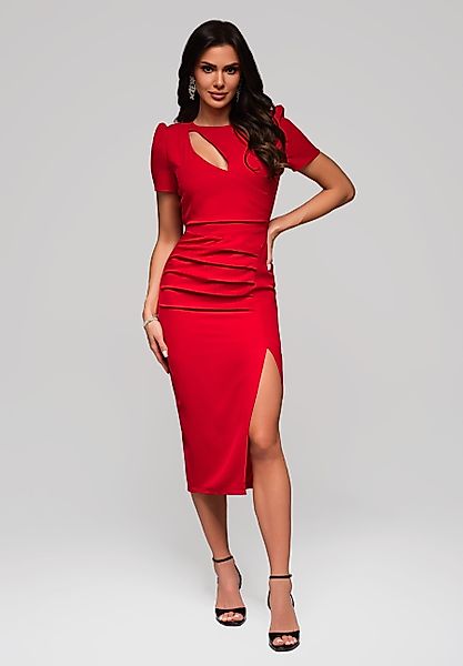 OMBRE Abendkleid Elegantes Midikleid mit Cut-Out günstig online kaufen