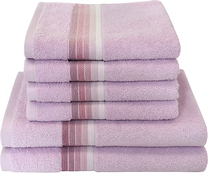 Dyckhoff Handtuch Set »Chenille«, Set, 6 tlg., Frottier, Set beinhaltet: 4x günstig online kaufen
