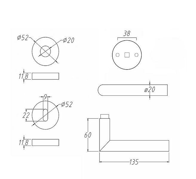 MeinTürgriff Drückergarnitur Toulouse Edelstahl Türgriff für Innentüren L-F günstig online kaufen