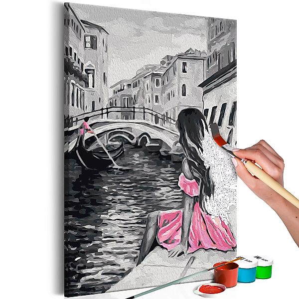 Malen Nach Zahlen - Venedig (mädchen In Einem Rosa Kleid) günstig online kaufen