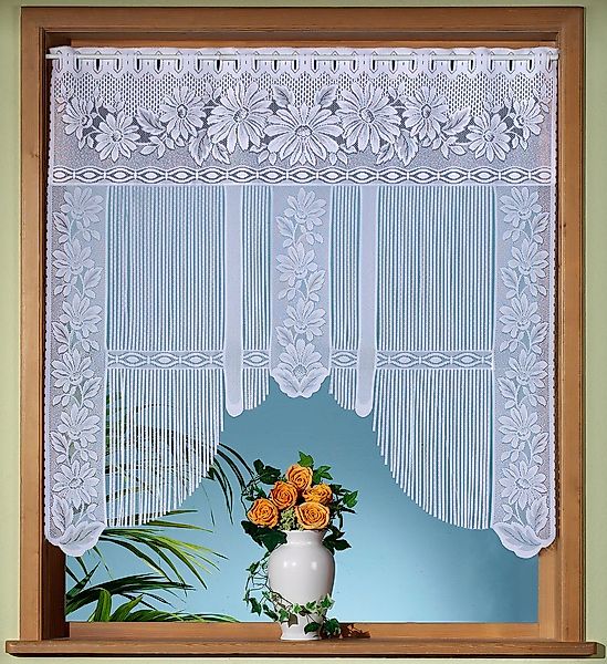 Weckbrodt Scheibengardine »Emilia«, (1 St.), Jacquard, Gardine, Fadengardin günstig online kaufen