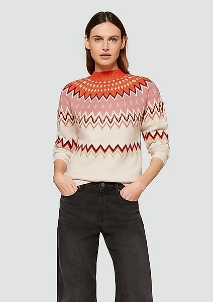 s.Oliver Longpullover Strickpullover Weihnachtspullover aus Baumwollmix günstig online kaufen