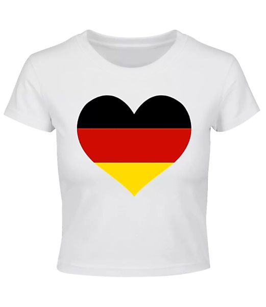 Deutschland Fahne Herz · Crop T-Shirt günstig online kaufen