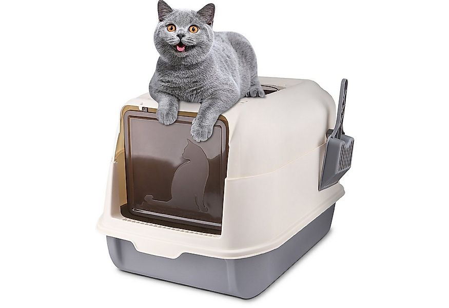 JEOBEST Katzentoilette Katzenklo mit Schaufel, Toilet, Offene Toilette - Gr günstig online kaufen