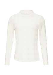 s.Oliver Langarmshirt T-Shirt T-Shirt mit Hahnentrittmuster günstig online kaufen