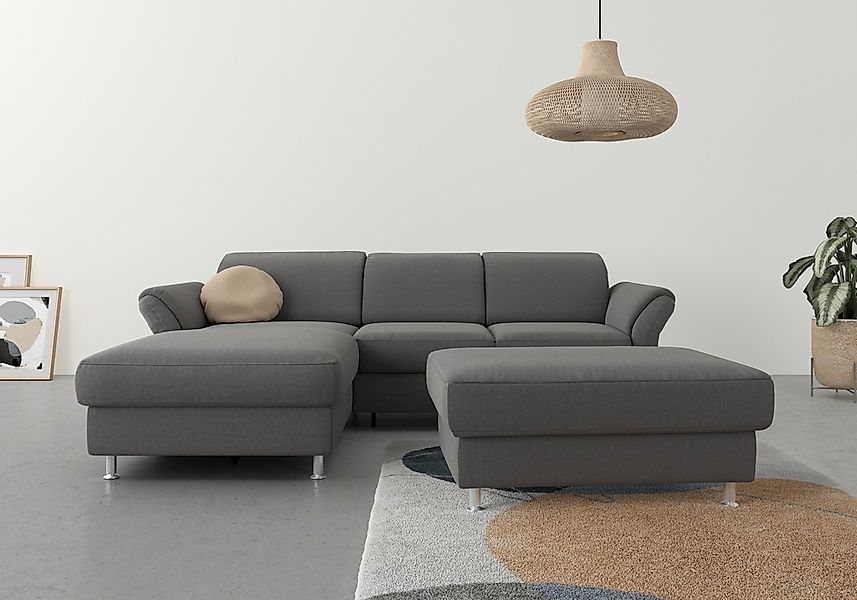 sit&more Ecksofa "Apulia L-Form" wahlweise Bettfunktion, Bettkasten und Kop günstig online kaufen