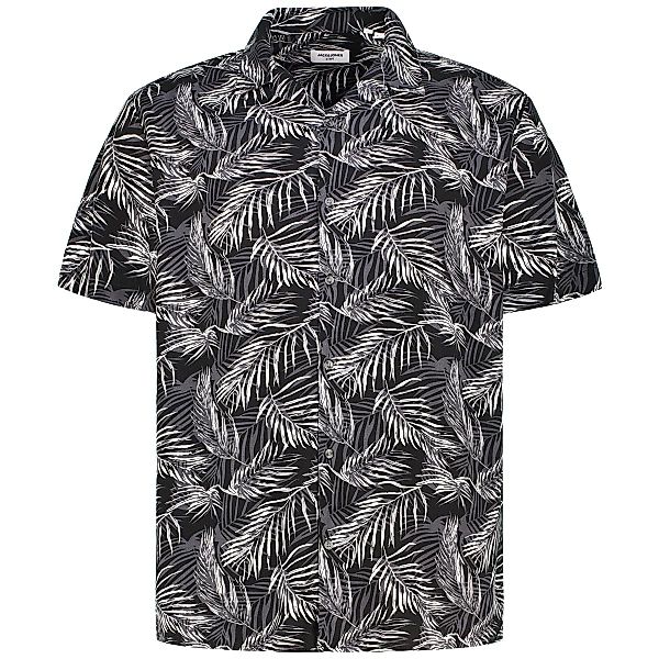 Jack&Jones Freizeithemd mit Allover-Muster Farbe schwarz Größe: 4XL günstig online kaufen