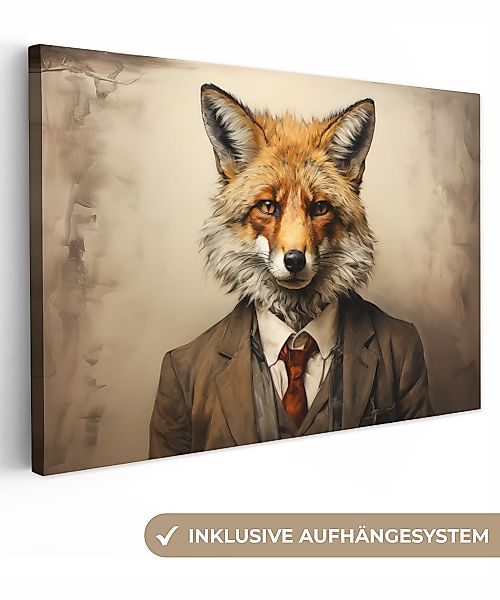 OneMillionCanvasses® Leinwandbild Vintage - Fuchs - günstig online kaufen