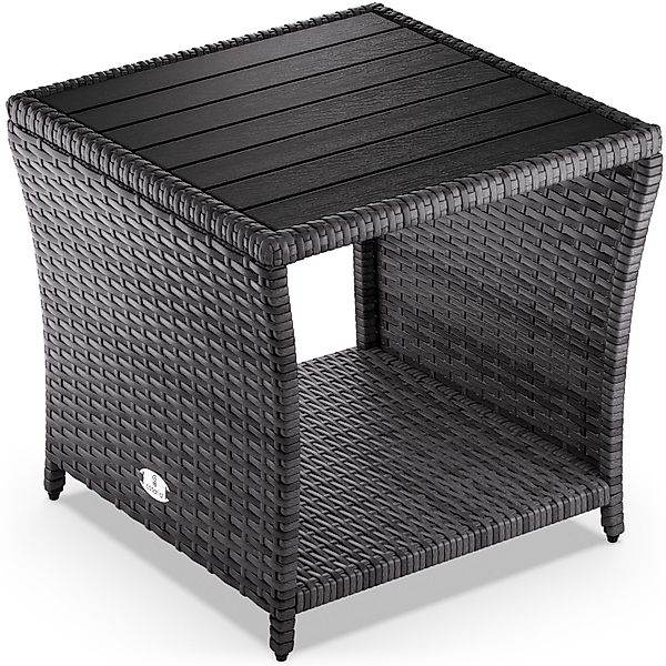 Casaria Beistelltisch (1-St), Polyrattan WPC Tischplatte günstig online kaufen