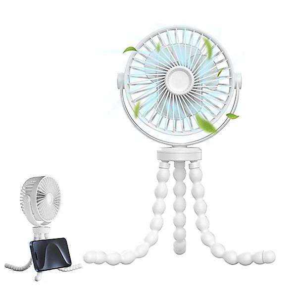 BlingBin Tischventilator Mini Ventilator Stativ-Clip, 3600mAh günstig online kaufen