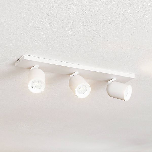 Arcchio Strahler Brinja, weiß, eckig, Ø 7 cm, 3-flg., GU10 günstig online kaufen