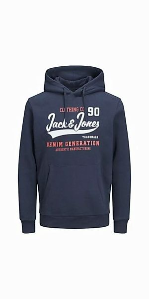 Jack & Jones Hoodie Logo Kapuzensweatshirt Navy günstig online kaufen