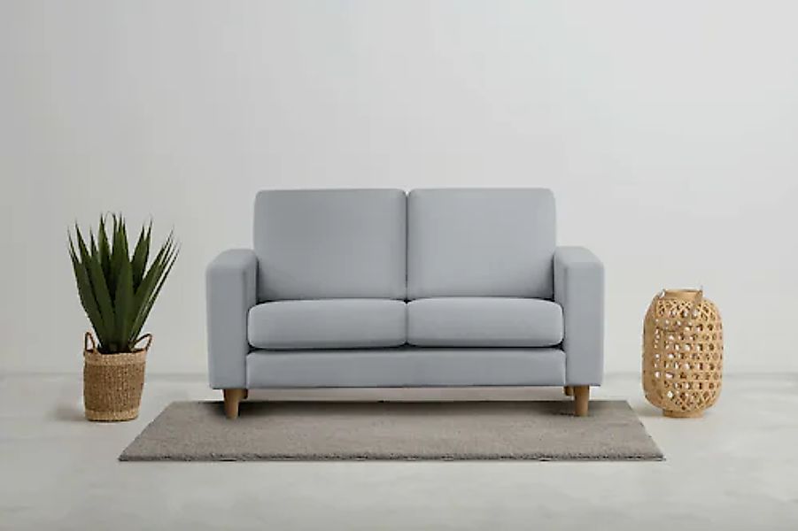 OTTO home 2-Sitzer »Tvinno« im skandinavischen Stil, mit Massivholzfüßen, B günstig online kaufen