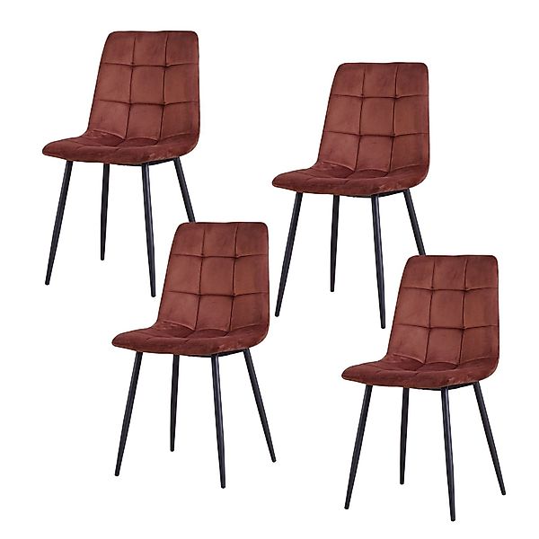 HTI-Living Esszimmerstuhl Stuhl Mesa Velvet Braun günstig online kaufen