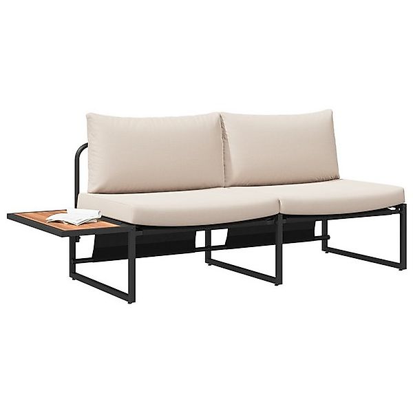 vidaXL Loungesofa Taupe Metallrahmen Groß Platz für viele Outdoor-Sofa, 1 T günstig online kaufen