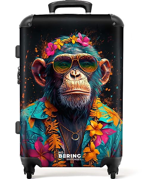 NoBoringSuitcases.com© Hartschalen-Trolley Schimpanse mit Hawaii-Bluse 67 günstig online kaufen