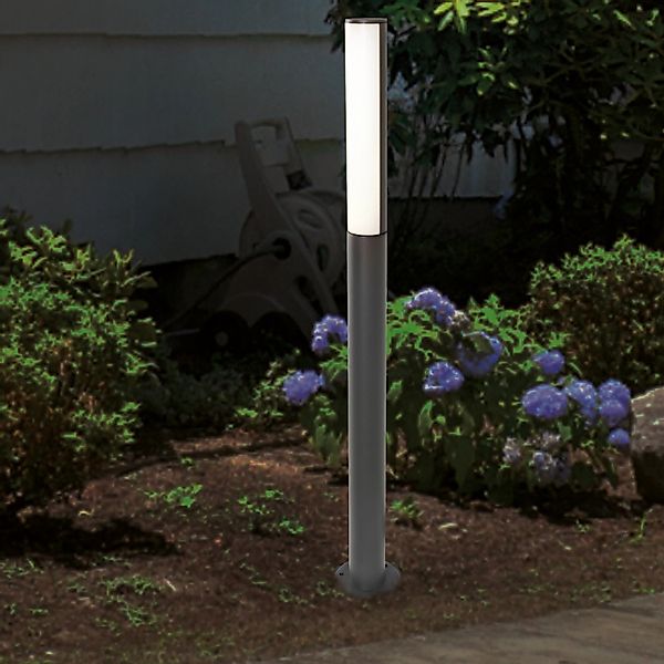 näve LED Außen-Stehlampe "Flair" 1 Stk. Warmweiß Aluminium dunkelgrau Höhe günstig online kaufen