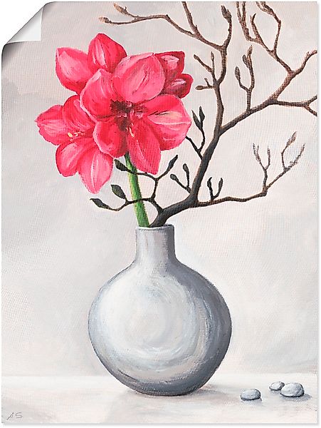 Artland Wandbild "Rote Amaryllis", Blumen, (1 St.), als Alubild, Outdoorbil günstig online kaufen