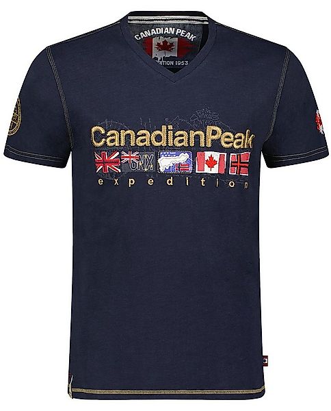 Canadian Peak T-Shirt V-Neck Joukeak aus Baumwolle mit Logostick günstig online kaufen