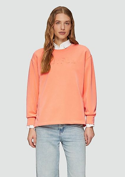 s.Oliver Sweatshirt Sweatshirt Scuba-Sweatshirt aus Modalmix mit 3D-Schrift günstig online kaufen