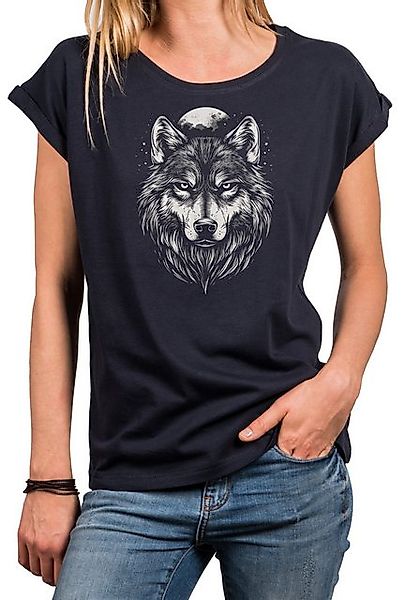MAKAYA Print-Shirt mit Wolf Motiv für günstig online kaufen