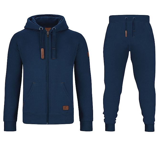 GYMAMBA Jogginganzug Herren leather blau (2-tlg), günstig online kaufen