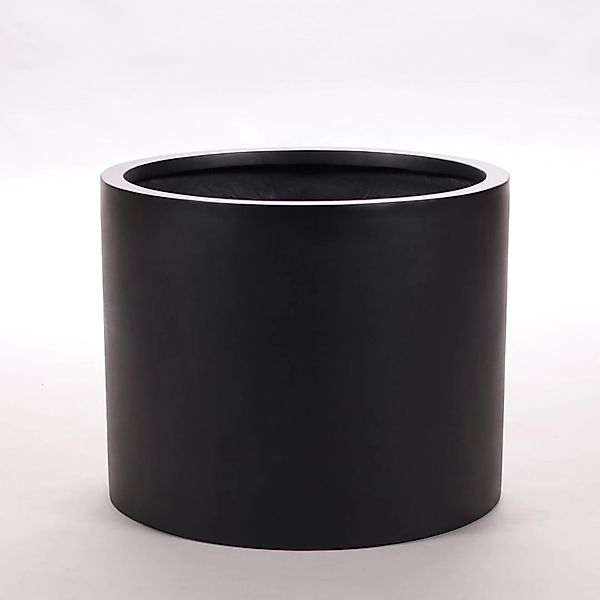 Elegant Einrichten Pflanzkübel Fiberglas Zylindrisch D30xH25cm Schwarz-matt günstig online kaufen