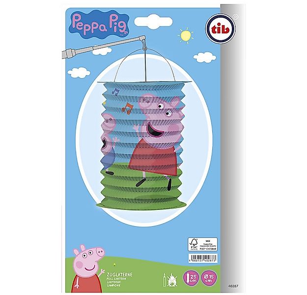 TIB Heyne Umzugslaterne Peppa Wutz - Zuglaterne - aus Papier - Ø = 15 cm günstig online kaufen