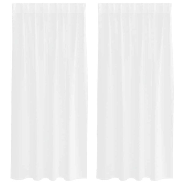 vidaXL Voile-Vorhänge 2 Stk Weiß 140x175cm Polyester 4108008 günstig online kaufen