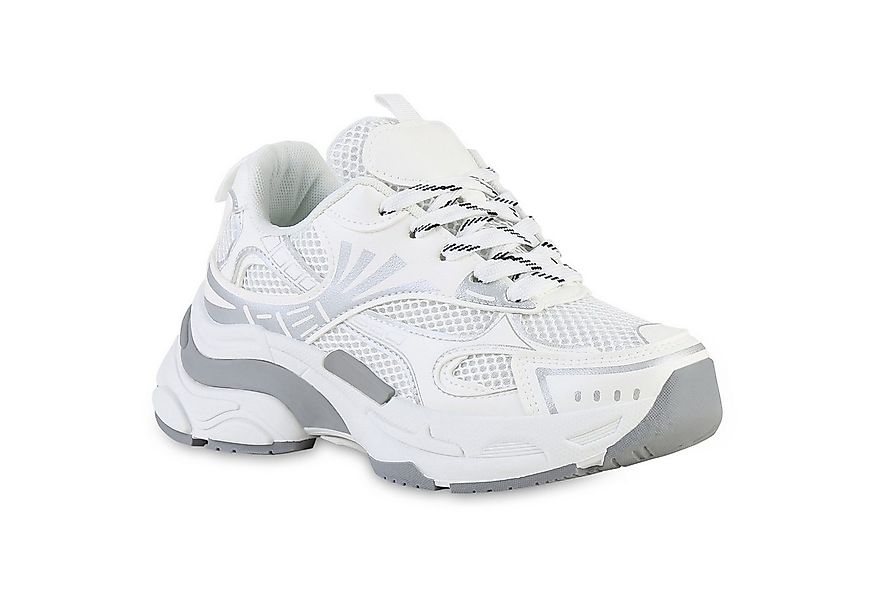 VAN HILL 841562 Plateausneaker Damen Plateau Sneaker Schnürer Metallic Prof günstig online kaufen