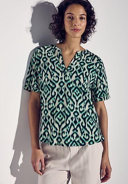 STREET ONE Kurzarmbluse mit All-Over Print günstig online kaufen