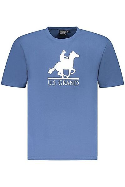 U.S. GRAND POLO T-Shirt Herren Kurzarm T-Shirt Blau mit Logo und günstig online kaufen