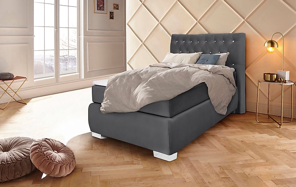 Leonique Boxspringbett Rumba, Taschenfederkern-Matratze in Härtegrad günstig online kaufen