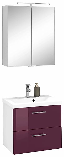 welltime Badmöbel-Set "Venedig" 2 Stk. tlg. Spiegelschrank und Waschplatz günstig online kaufen