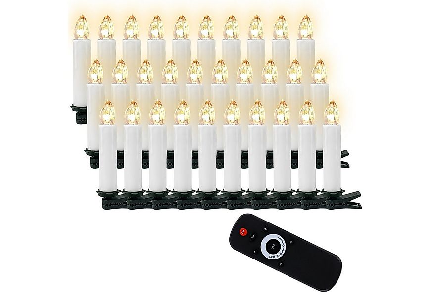 Gotoll LED-Christbaumkerzen 30/40er weihnachtsbaumkerzen kabellos mit timer günstig online kaufen