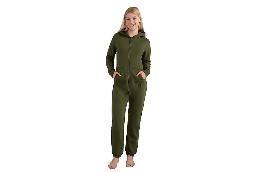 Basisstoff Jumpsuit Damen Jumpsuit Overall Onesie Einteiler Hausanzug Baumw günstig online kaufen