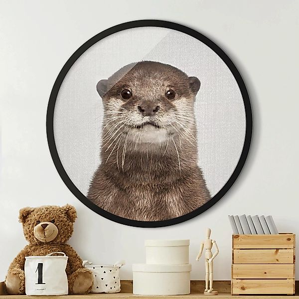 Rundes Gerahmtes Bild Otter Oswald günstig online kaufen