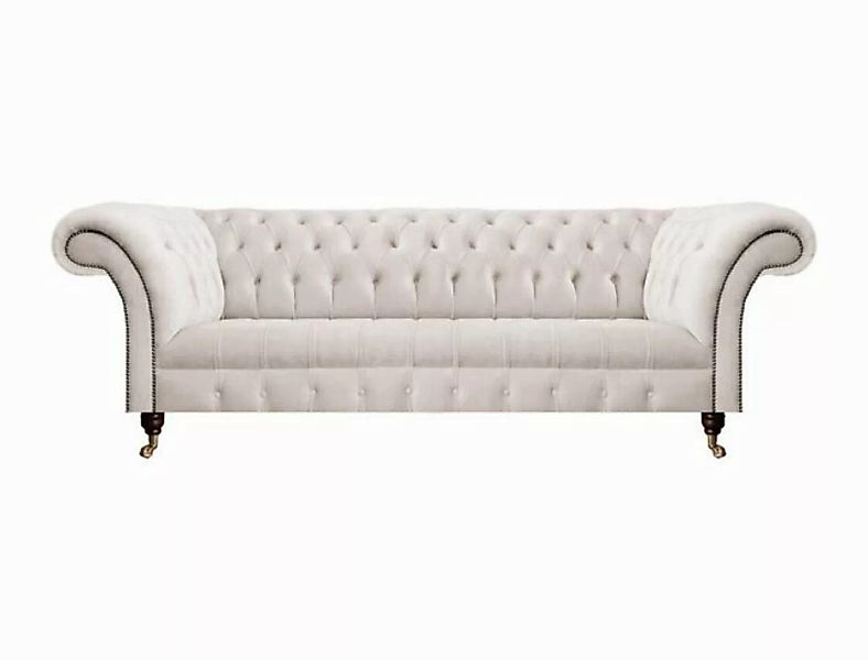 JVmoebel Chesterfield-Sofa Weiß Sofa Dreisitze Couch Polstermöbel Einrichtu günstig online kaufen