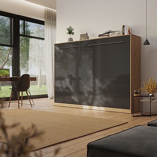 SMARTBett Schrankbett Standard 140x200 cm, Wildeiche günstig online kaufen