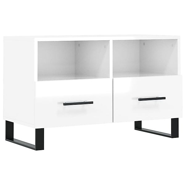 vidaXL TV-Schrank TV-Schrank Hochglanz-Weiß 80x36x50 cm günstig online kaufen
