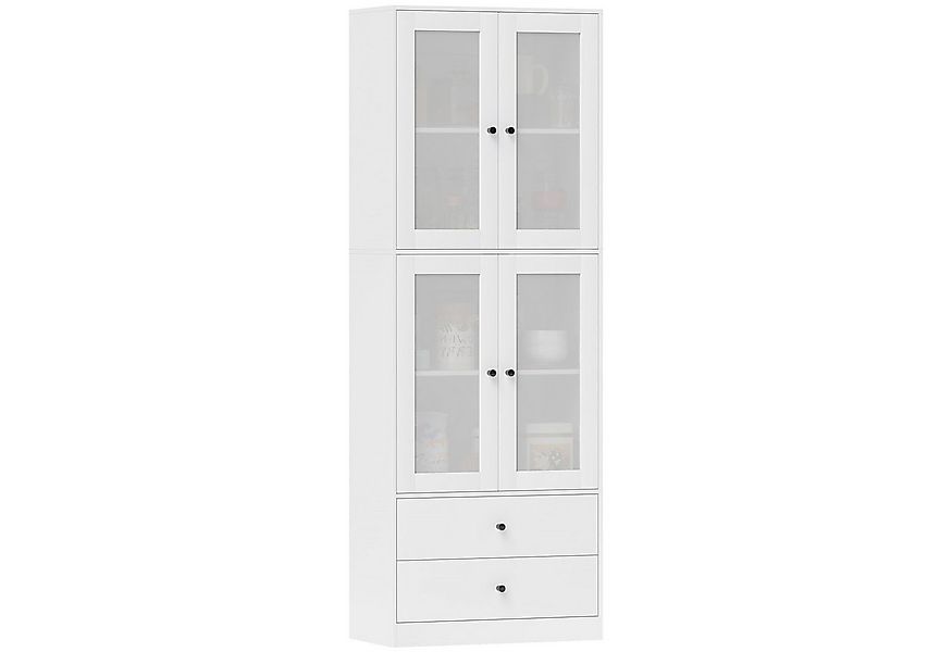 HOMCOM Küchenbuffet 170 cm hoher Küchenschrank (moderner Küchenaufbewahrung günstig online kaufen