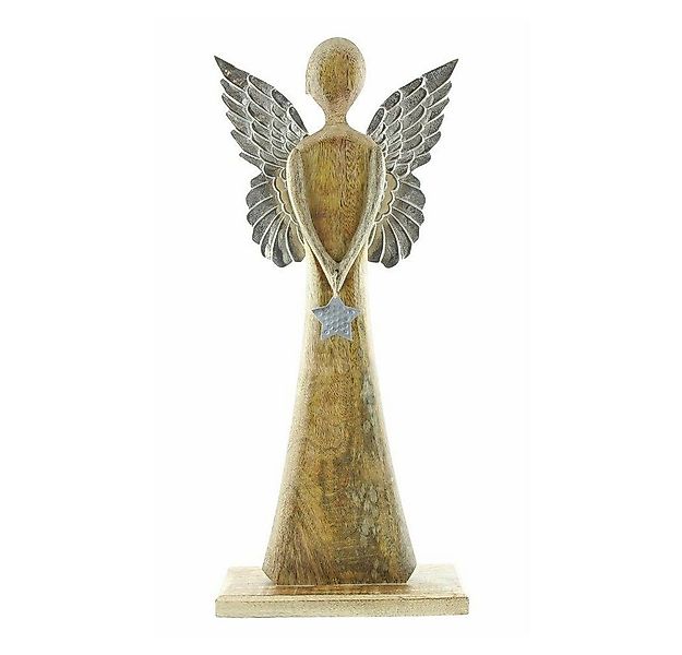 Home-trends24.de Engelfigur XXL Engel Silber Weihnachtsdeko Figur Skulptur günstig online kaufen